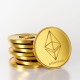 moedas douradas de ethereum