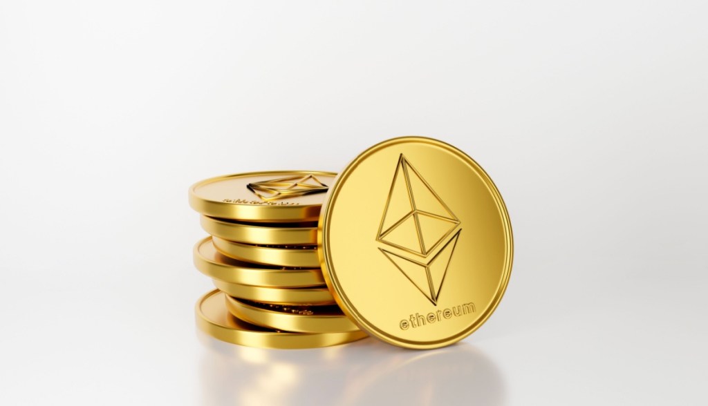 moedas douradas de ethereum