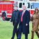 Barron Trump com os pais Donald e Malania