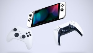 ilustração de controles remotos e console mobile de game